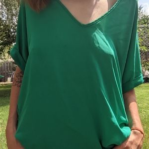 Oversized green blouse